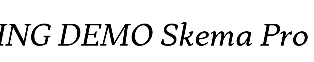  DEMO Skema Pro Livro Italic