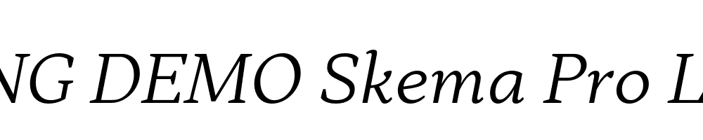  DEMO Skema Pro Livro Lt Italic