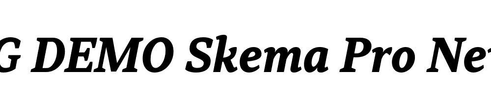  DEMO Skema Pro News Bold Italic