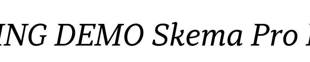  DEMO Skema Pro News Italic