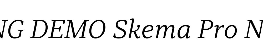  DEMO Skema Pro News Lt Italic