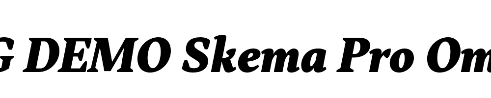  DEMO Skema Pro Omni ExBd Italic