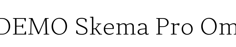  DEMO Skema Pro Omni ExLt Regular