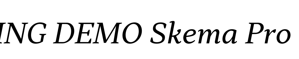  DEMO Skema Pro Omni Italic