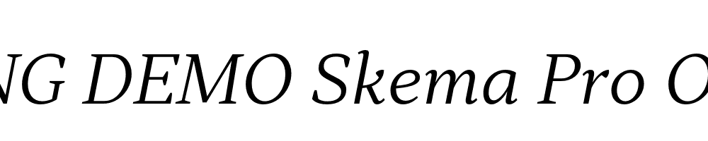  DEMO Skema Pro Omni Lt Italic