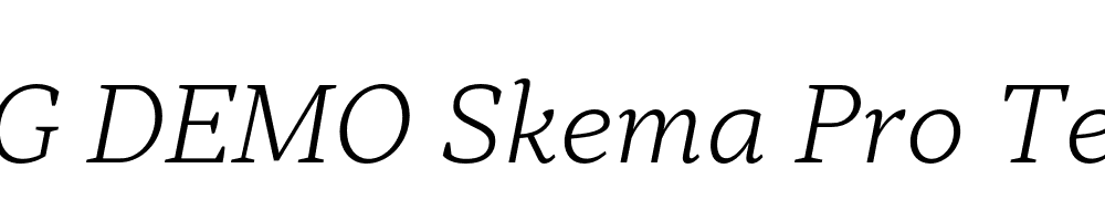  DEMO Skema Pro Text ExLt Italic