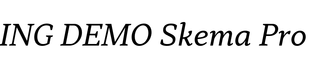  DEMO Skema Pro Text Italic