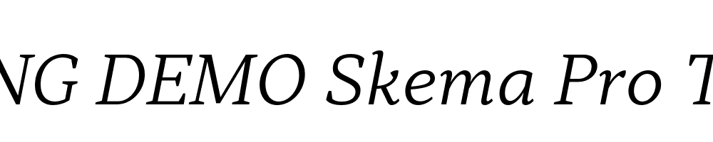  DEMO Skema Pro Text Lt Italic