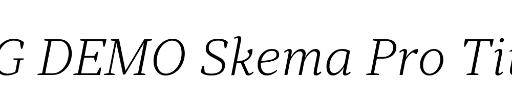  DEMO Skema Pro Title ExLt Italic