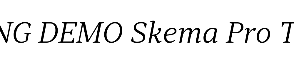  DEMO Skema Pro Title Lt Italic