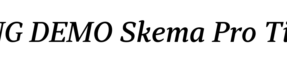  DEMO Skema Pro Title Md Italic