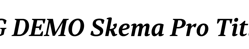  DEMO Skema Pro Title SmBd Italic