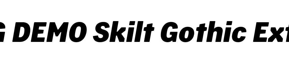  DEMO Skilt Gothic Extrabold Italic