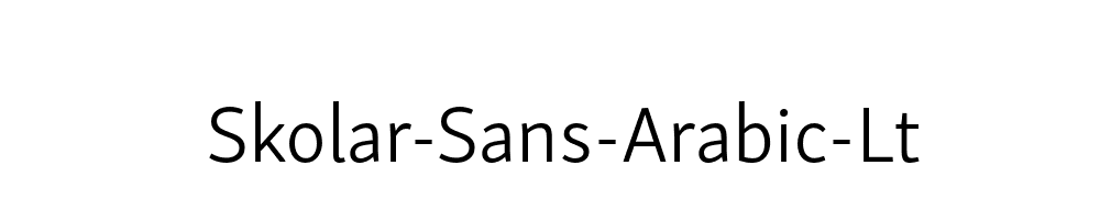 Skolar-Sans-Arabic-Lt