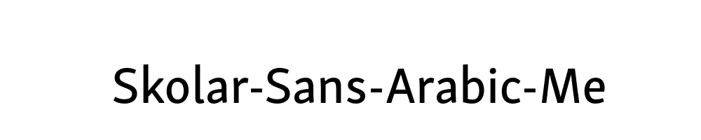 Skolar-Sans-Arabic-Me