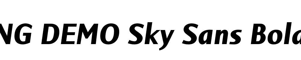  DEMO Sky Sans Bold Bold Italic