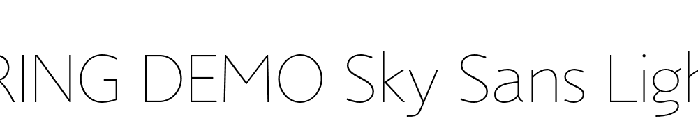  DEMO Sky Sans Light Regular