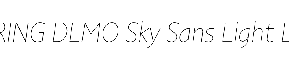  DEMO Sky Sans Light Light Italic