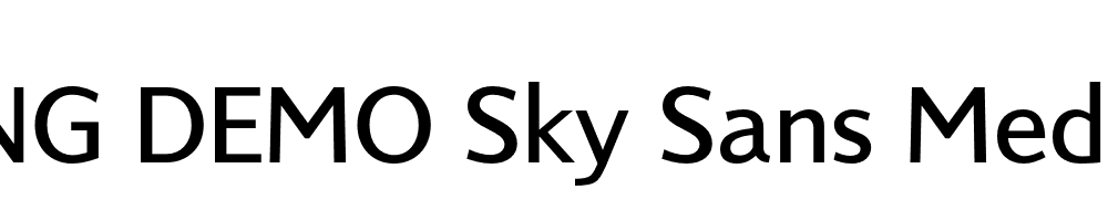  DEMO Sky Sans Medium Regular