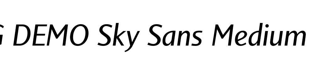  DEMO Sky Sans Medium Medium Italic