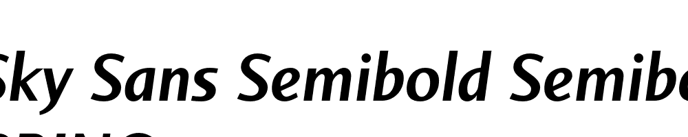  DEMO Sky Sans Semibold Semibold Italic