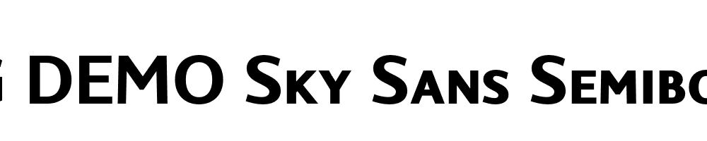  DEMO Sky Sans Semibold SC Regular