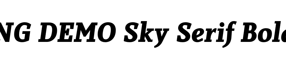  DEMO Sky Serif Bold Bold Italic