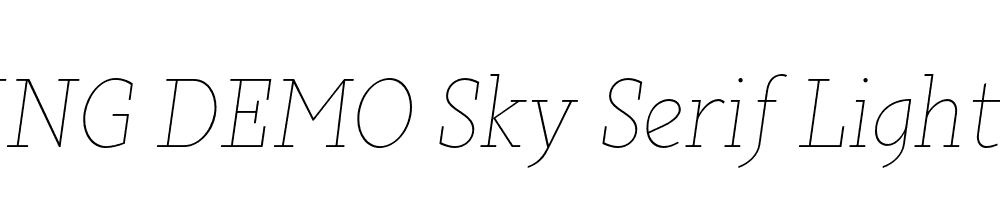  DEMO Sky Serif Light Light Italic