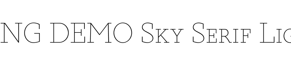  DEMO Sky Serif Light SC Light