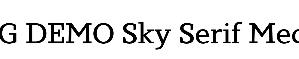  DEMO Sky Serif Medium Medium