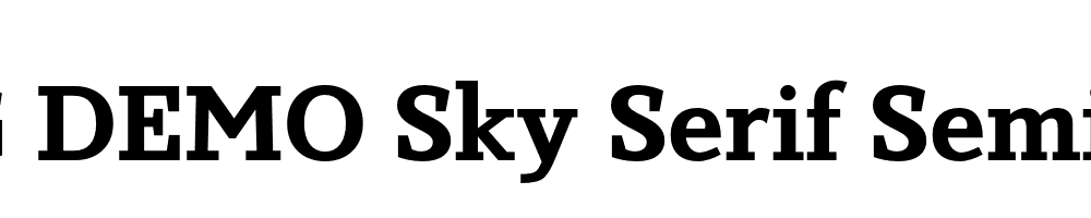  DEMO Sky Serif Semibold Semibold