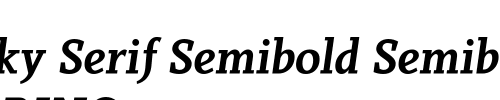  DEMO Sky Serif Semibold Semibold Italic