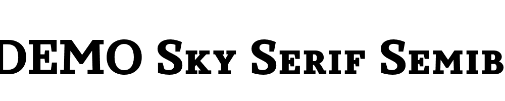  DEMO Sky Serif Semibold SC Semibold