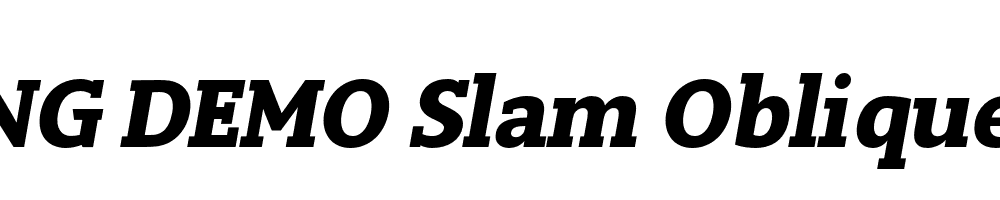  DEMO Slam Oblique Bold Italic