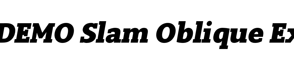  DEMO Slam Oblique ExtraBold Italic