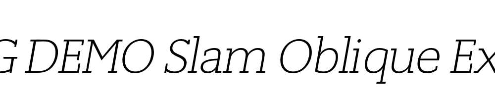  DEMO Slam Oblique ExtraLight Italic