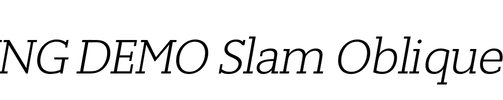  DEMO Slam Oblique Light Italic