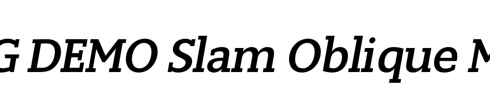  DEMO Slam Oblique Medium Italic