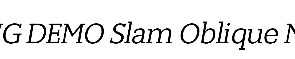  DEMO Slam Oblique Normal Italic