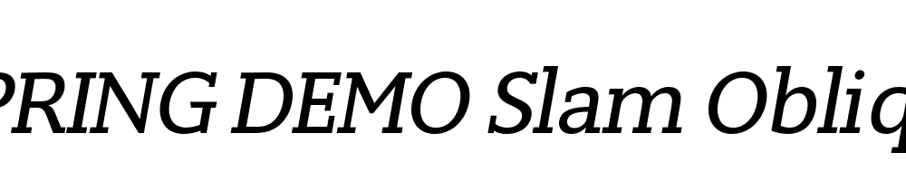  DEMO Slam Oblique Italic