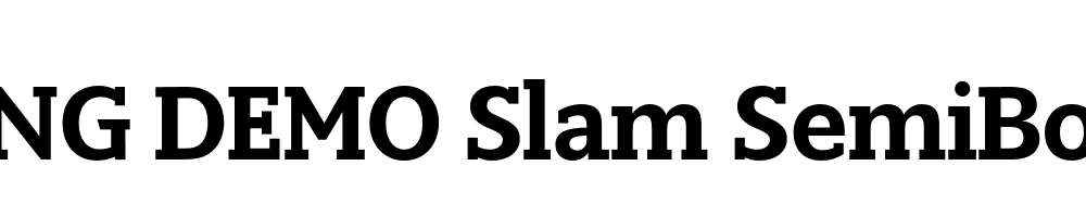  DEMO Slam SemiBold Regular