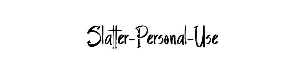 Slatter-Personal-Use