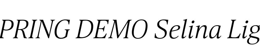  DEMO Selina Light Italic