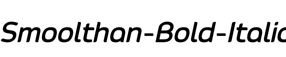 Smoolthan-Bold-Italic