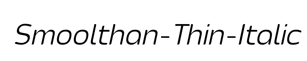 Smoolthan-Thin-Italic