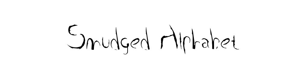 Smudged Alphabet