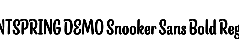  DEMO Snooker Sans Bold Regular