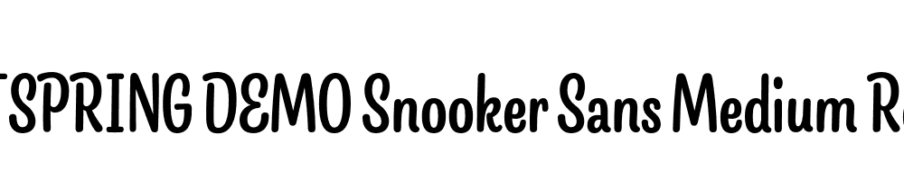  DEMO Snooker Sans Medium Regular