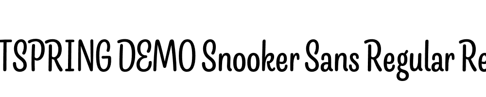  DEMO Snooker Sans Regular Regular