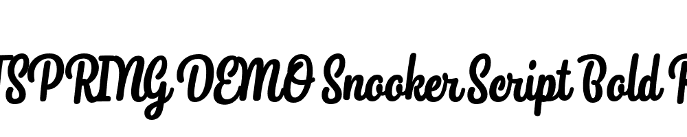  DEMO Snooker Script Bold Regular